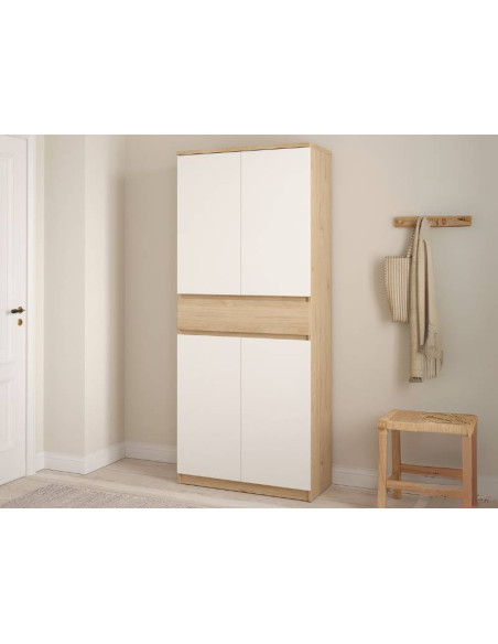 Naia Shoe Cabinet 4 Doors 1 Drawer | Kitdescans Naia Shoe Cabinet 4 Doors 1 Drawer | Kitdescans