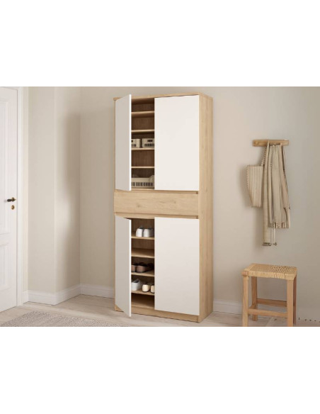 Zapatero Naia Con 1 Cajón Y 4 Puertas | Kitdescans Zapatero Naia Con 1 Cajón Y 4 Puertas | Kitdescans