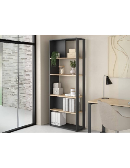 Sign Shelf Dark Grey Oak 205x80x34 | Kitdescans Sign Shelf Dark Grey Oak 205x80x34 | Kitdescans