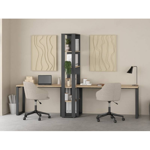 Sign Shelf Dark Grey Oak 205x80x34 | Kitdescans