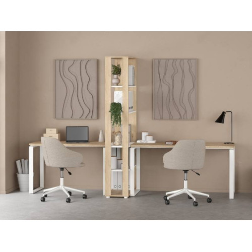 Étagère Sign Blanc Chêne 205x80x34 | Kitdescans