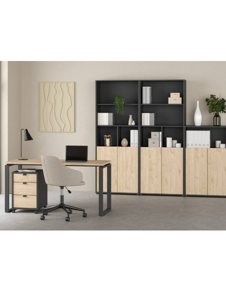 Commode Sign Classement Gris Foncé Chêne | Kitdescans Commode Sign Classement Gris Foncé Chêne | Kitdescans