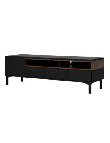 Comprar Mueble de TV Roomers negro y nogal en Andorra