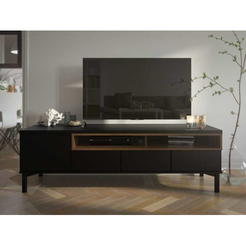 Roomers TV Stand in Black | Kitdescans