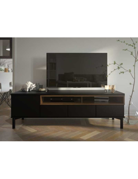 Roomers TV Stand in Black | Kitdescans