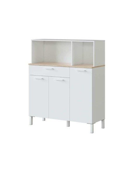 Mueble de Cocina Kira blanco Artik y roble Canadian Mueble de Cocina Kira blanco Artik y roble Canadian