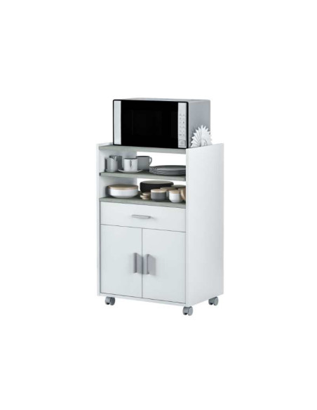 Mueble para Microondas blanco Artik y cemento