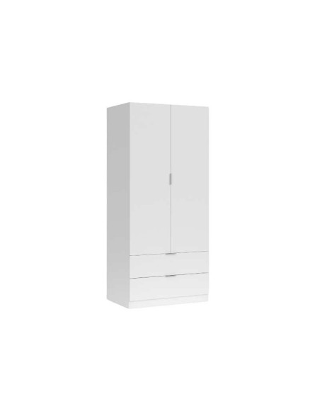 Armario 2 Puertas con 2 Cajones Blanco Armario 2 Puertas con 2 Cajones Blanco