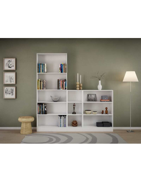 Estantería Básica Pequeña en blanco en Kitdescans  Estantería Básica Pequeña en blanco en Kitdescans