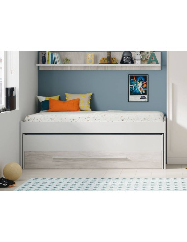 Elliot Double Bed + 1 Drawer + 1 Shelf | Kitdescans