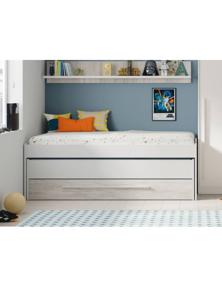 Elliot Double Bed + 1 Drawer + 1 Shelf | Kitdescans Elliot Double Bed + 1 Drawer + 1 Shelf | Kitdescans