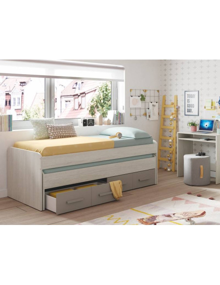 Modèle Ares Plus Lit Double + 2 Tiroirs | Kitdescans