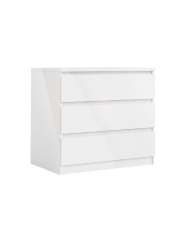 Naia Dresser 3 Drawers - Glossy White | Kitdescans