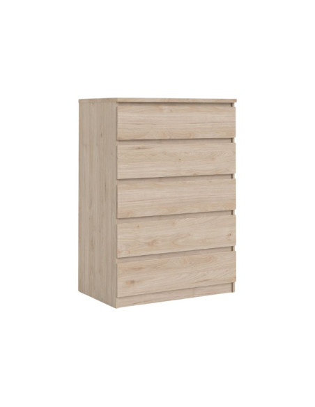 Commode Naia 5 Tiroirs Grands - Jackson Naturel | Kitdescans