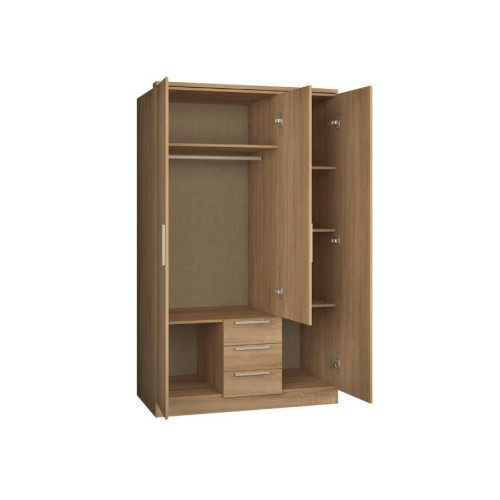 Armoire Eco+ 3 Tiroirs / 3 Portes / Chêne | Kitdescans