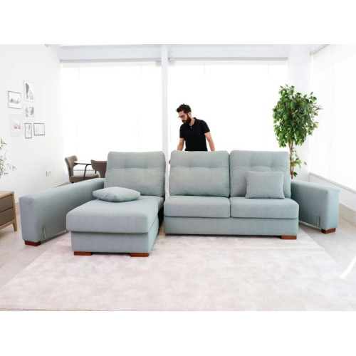Sofá Nantes con Chaise Longue Reversible Arco y Asientos Extraíbles | Kitdescans