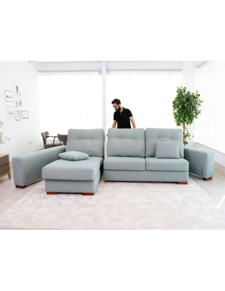 Nantes Sofa with Fixed Reversible Chaise Longue | Kitdescans